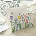 thumbnail image 4 of Spring Pillow Covers 18x18 Set of 2, Tulip Lavender Butterfly Throw Pillow Covers Flowers Decorative Mother''s Day Pillowcase Spring Decor for Home Couch Sofa Outdoor, 4 of 6