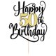 thumbnail image 2 of Cake Topper Ruscalin Feliz 50.º Cumpleaños Decoración para Fiesta, 2 of 7
