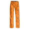 thumbnail image 4 of Halloween Pajama Pants Women Funny Halloween Party Graphic Casual Lounge Pajama Pants Elastic Waist Fashion Sleep Bottoms Earthy Yellow L, 4 of 4