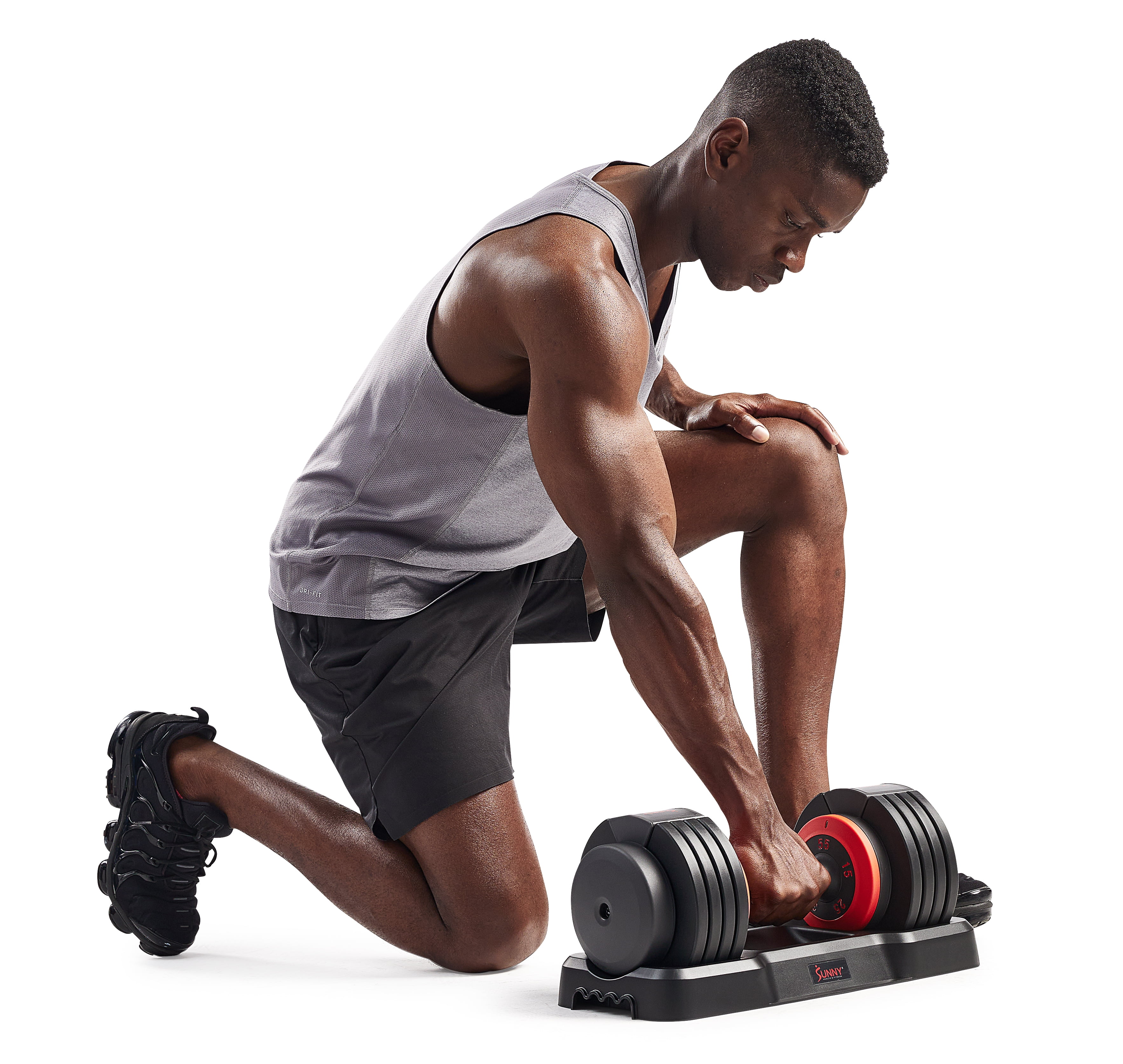 Sunny Health Fitness 33 LB Chrome Dumbbell Weight Set Hand Weights with Carry Case Pair w Free SunnyFit App Membership NO. 014 Walmart