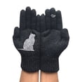 thumbnail image 3 of AWZXDE Warm Gloves for Autumn and Winter Featuring Cat Print Ideal for Outdoor Activities and Daily Wear Black,One Size, 3 of 3