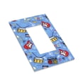 thumbnail image 7 of DouZhe 1-Gang Decorator/Rocker Wallplate, Cartoon Musical Instrument Sketch Decorative Wall Plates, 7 of 7