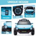 thumbnail image 3 of Licensed Volkswagen Beetle Ride-On Car for Kids, 12V Electric Vehicle, 4-Wheeler Toy Car with Remote Control, LED Headlights, Horn, USB Music Player, 3 of 6