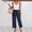 *Navy, variant on ClodeEU Womens Linen Blend Drawstring Pants ,Baggy Cropped Pants with Front Patch Pockets Black,Womens Plus S