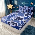 thumbnail image 2 of meiyoeat Blue Camouflage Shark Ocean Wildlife Zipper Twin Comforter Sets with Fitted Sheet and 2 Pillowcases, Underwater Marine Animal Fishing Zipper Bedding Set, Blue Reversible, 4-Piece, 2 of 6