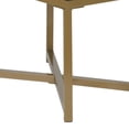 thumbnail image 4 of Benjara Metal Framed Bench with Button Tufted Velvet Upholstered Seat, Dark Blue and Gold, 4 of 5