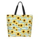 thumbnail image 1 of Fotbe Blue White Striped Sunflower A Bolsa Tote Estética de Lona con Estampado para Mujer - Bolsa Reutilizable de Hombro Casual para Vacaciones, Compras, Trabajo y Gimnasio, 1 of 8