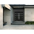 thumbnail image 4 of Front Exterior Prehung Metal Double Doors / Deux 1105 Black Enamel Mirrored Glass / Entry Modern Painted Right Inswing Active Door 72" x 80", 4 of 5