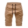 thumbnail image 4 of Mens Sport Pure Color Bandage Casual Loose Sweatpants Drawstring Shorts Pant, 4 of 9