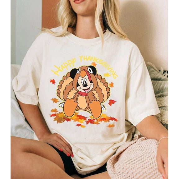 Vintage Disney Thanksgiving Turkey Shirt, Custom Disney Character Thanksgiving Tshirt, Fall Vibes, Disney Family Vacation 2025 Tee