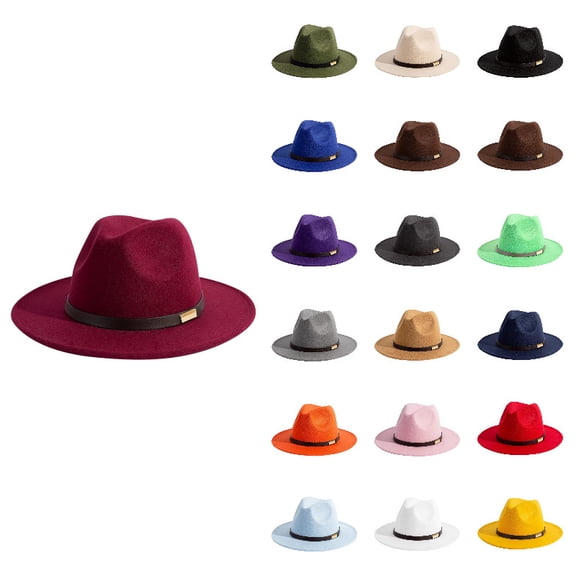 Unisex Classic 20s Hat with Band Casual Jazz Cap Fashion Fedora Hat Elegant Jazz Hats Brim Cap for Halloween