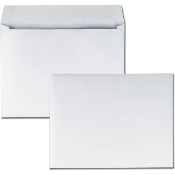 Quality Park Open Side Booklet Envelopes - Catalog - 1by2 - 9"W x 12" L- 28 lb - Gummed - White