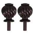 thumbnail image 1 of Miangastore Embouts Décoratifs pour Tringle à Rideaux 2 Pcs Embouts Rétro pour Tringle à Rideaux Capuchons d'Extrémité Uniques pour Tringle à Rideaux pour Habillage de Fenêtre Café, 1 of 8