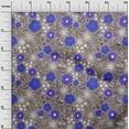 thumbnail image 3 of oneOone Polyester Spandex Medium Blue Fabric Kids Floral Dress Material Fabric Print Fabric By The Yard 56 Inch Wide, 3 of 4