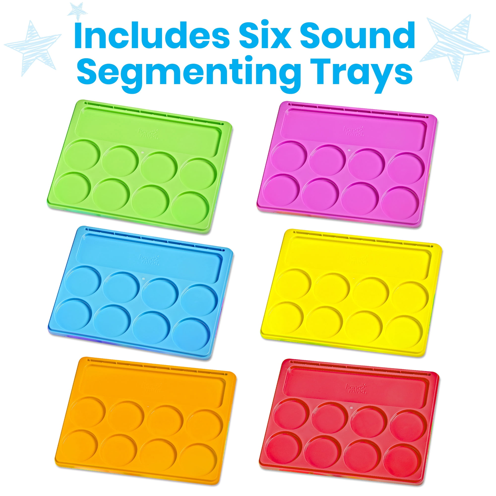 hand2mind Little Minds at Work™ Sound Segmenting Trays by Tara West (Set of 6)