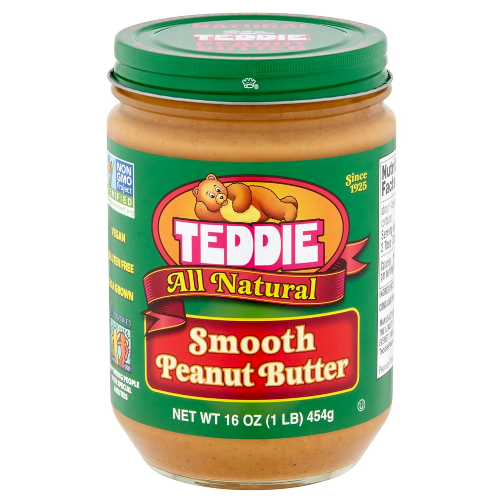 Teddie All Natural Smooth Peanut Butter, 16 oz