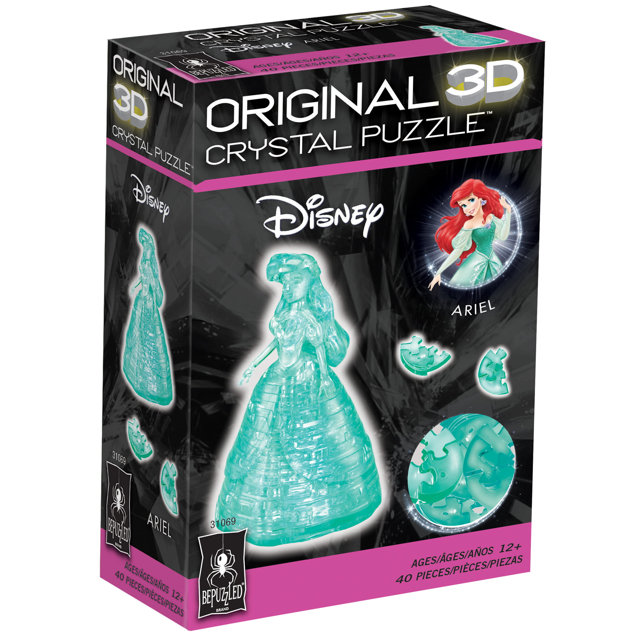 40 Pieces Crystal Gallery Disney The Little Mermaid Ariel Dress Style 3D Puzzle 