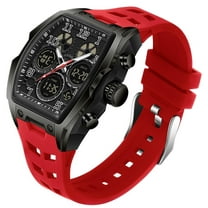 Findtime Mens Watches Square Rectangle Dial Watch for Men Waterproof White Relojes para Hombres Punk Cool Design Chronograph Luminous Silicon Strap