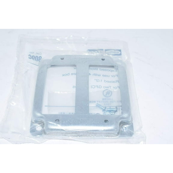 Raco Square Steel 2 Gang Box Cover for 2 GFCI Receptacles