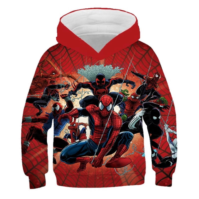 Marvel Spider-man nueva llegada niños sudaderas dibujos animados niños niñas Otoño Invierno con capucha niño ropa de manga larga Sweaters6T zhangmengya CONDUJO