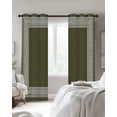 thumbnail image 2 of Forest Green Geometric Blackout Curtains for Bedroom, White Greek Key Design Abstract Modern Room Darkening Window Drapes for Living Room, Thermal Insulated Grommet Curtains, 27.5x39 inch, 2 Panels, 2 of 9