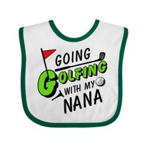Inktastic Going Golfing with my Nana- kids golf Boys or Girls Baby Bib