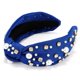 thumbnail image 1 of Atoden Diademas Anudadas con Diamantes de Imitación de Perlas Azul Real Diademas para Mujer Diademas Anchas con Nudo Superior Diadema con Cuentas Diademas con Joyas de Cristal para el Cabello de Mujer, 1 of 1
