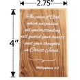 thumbnail image 2 of Olive Wood Plaque with White Print #4, Philippians 4:7, 2 of 2