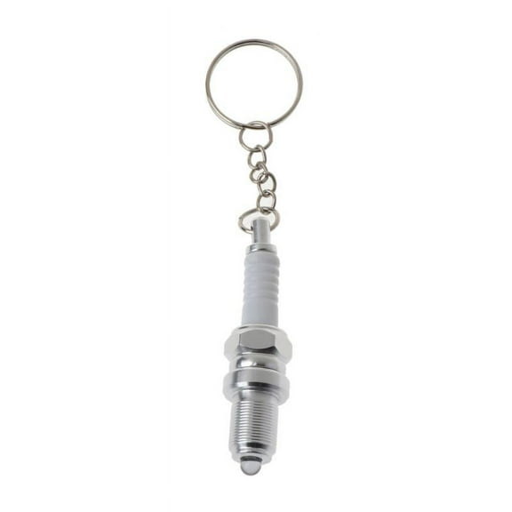 for Spark Plug Shaped Pendant for Key Ring Car Part Flashlight Keychain Jewelry for Women Men Hanging on Bag for Key Sch