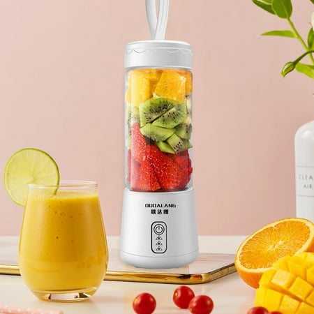 

Nhthy Portable Blender with USB Rechargeable for Sports and Travel Personal Juicer 6 Blades Handheld Blender for Shakes Fruit Juicer with 304 Stainless Steel Blades Easy Clean. White