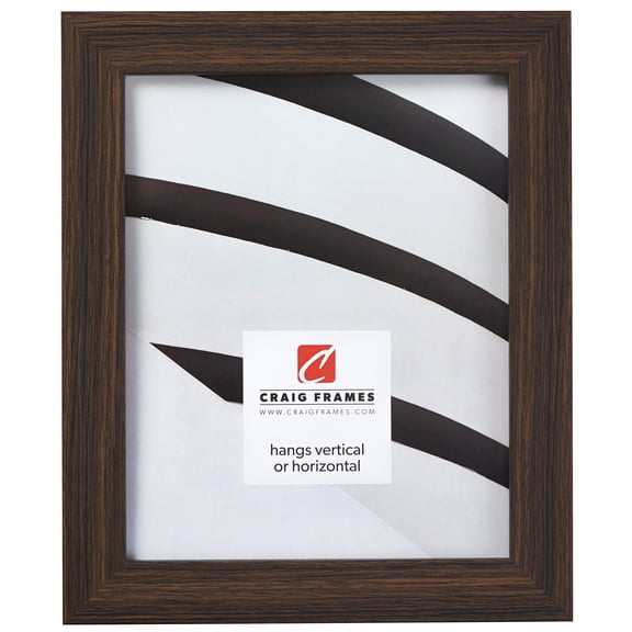 Craig Frames Bauhaus 125, 20x27 inch Picture Frame, Modern Black Tan Oak
