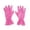 Hot Pink, variant on Elegant Summer Black Lace Women and Girls Lightweight Sheer Mesh Sun Mittens with Delicate Floral Design for Formal Events and Party Wear, Red