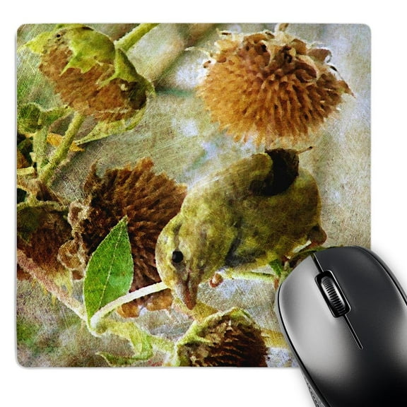 3dRose, Goldfinch and Sunflowers by Angelandspot, MousePad