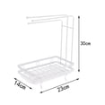 thumbnail image 3 of acituna Carbon Steel Kicthen Sink Drain Rack+Rotating Tableware Storage Bucket, 3 of 8