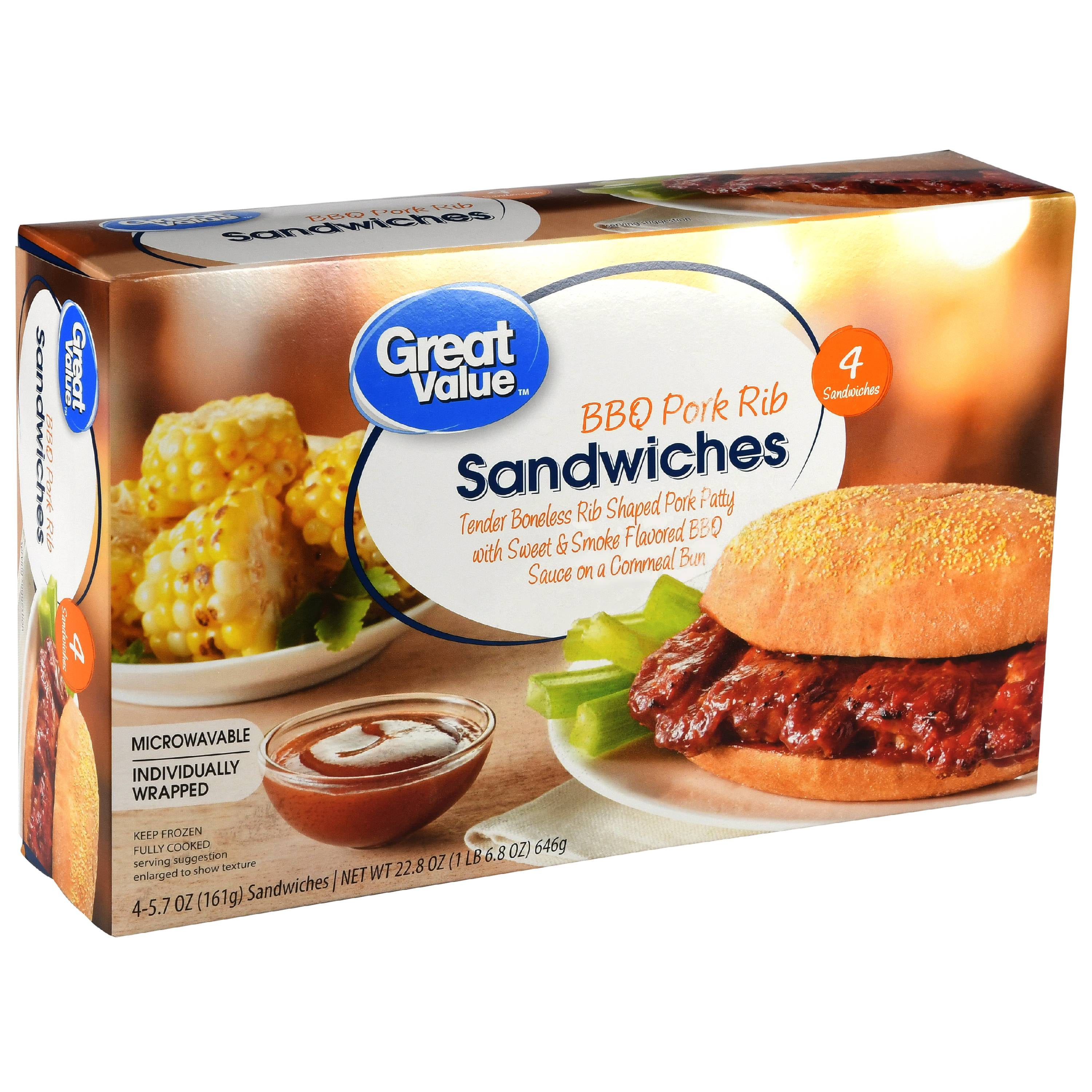 bbq rib sandwich frozen