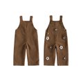 thumbnail image 2 of RUINIXCW Kids Girls Overalls, Sweet Embroidery Flower Corduroy Buckle Closure Pants, 2 of 7