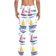 thumbnail image 4 of FORMRS Mens Pajama Pants with Pockets Sleepwear Lounge Bottoms Sizes S-2XL, Pink Hand Drawn Sailboats, 4 of 7