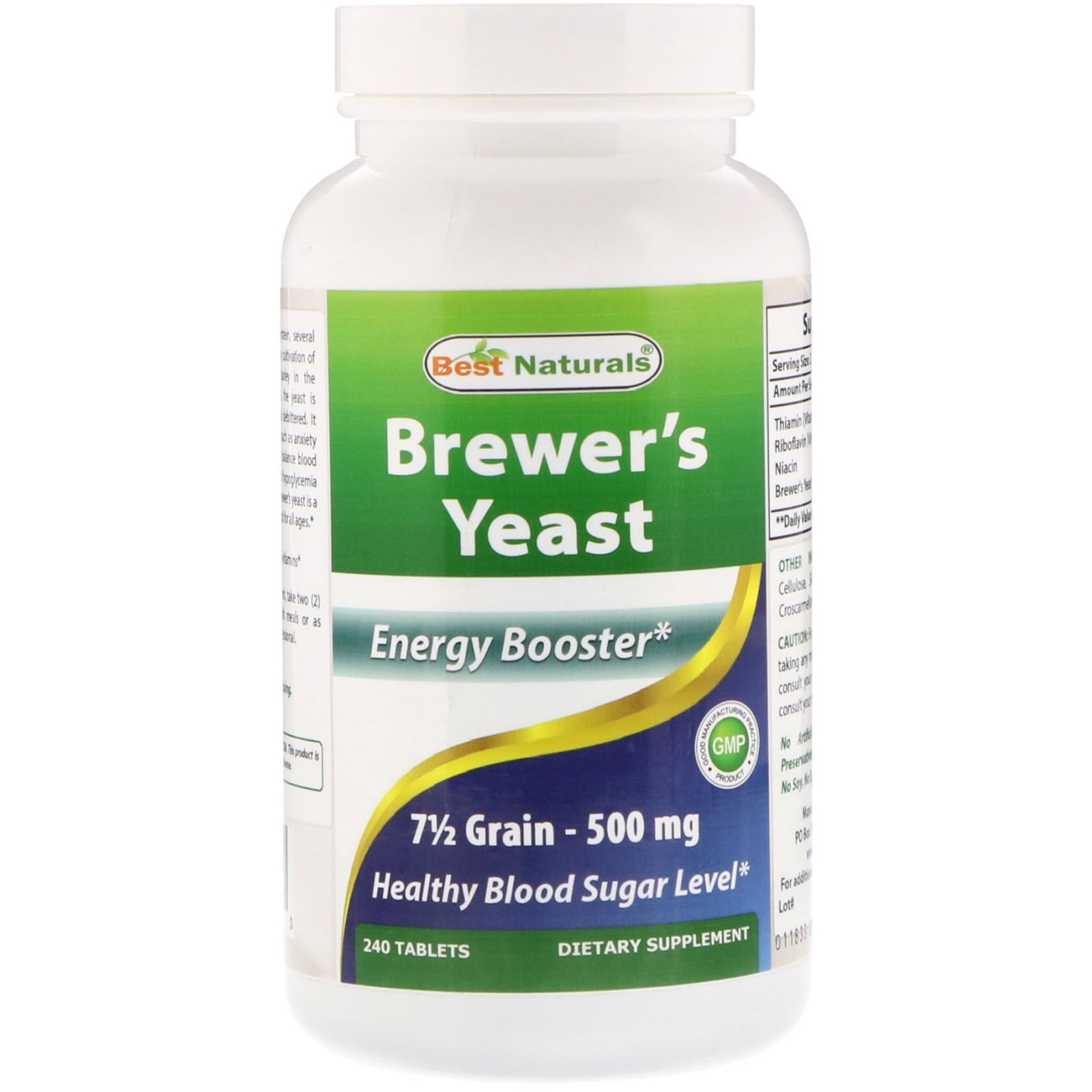 Best Naturals Brewers Yeast 71/2 Grains with vitamin B1, Vitamin B2