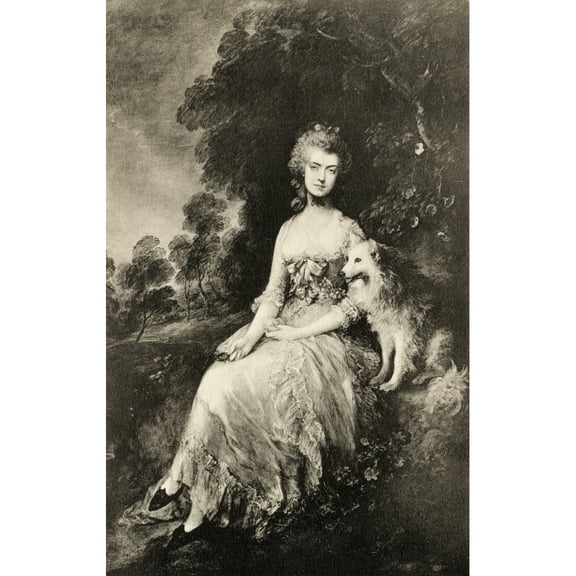 Posterazzi DPI1862265 Mrs Robinson After Painting by Gainsborough Mary Perdita Robinson 1757 or 1758 to 1800 English Poet Novelist & Actress Poster Print, 11 x 18
