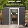 thumbnail image 7 of 8x6 ft Outdoor Storage Shed with Double Lockable Doors - Weather-Resistant Garden Shed in Gray, 7 of 7