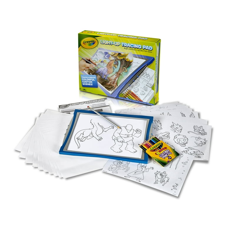 Crayola Light-up Tracing Pad Blue, Coloring Board for Kids, Gift, Toys  Boys