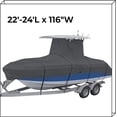 thumbnail image 7 of EPOTOOR For Center Console Boats With T-Top Roofs Heavy-Duty Boat Cover 20-24ft Grey, 7 of 7