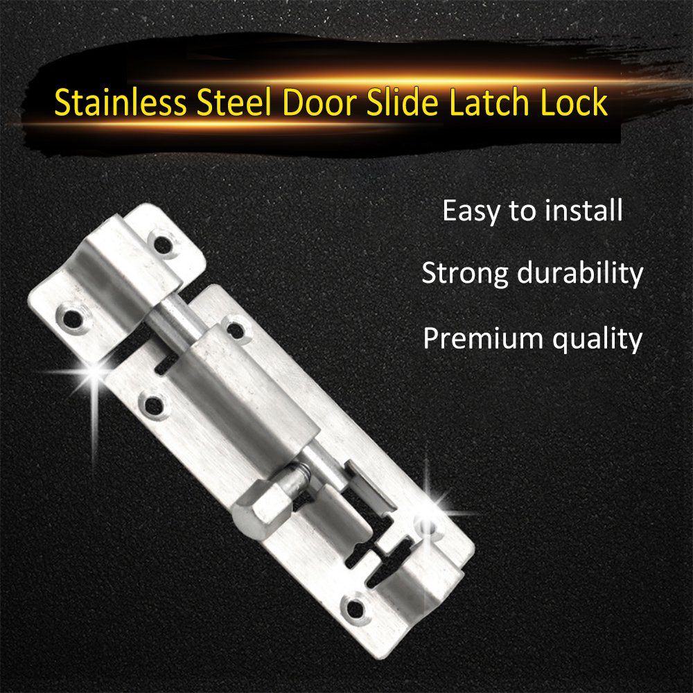 1 5 2 3 4 6 8 10 12 Inch Stainless Steel Slide Lock Barrel Bolt