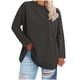 thumbnail image 2 of Fiudx Tops para Mujer Camiseta Básica de Verano de Color Sólido de Manga Larga con Cuello En V de Gran Tamaño para Mujer, 2 of 5