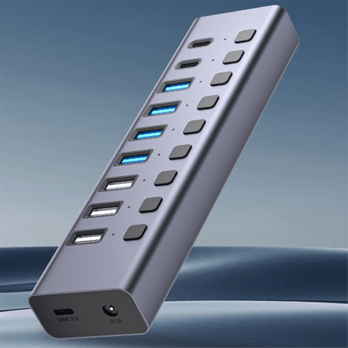 9 In1USB C Hub with Adapter USB C Hub Charging 10Gbps Data Transfer for Phone/Laptop US Plug