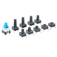 thumbnail image 4 of 180PCS Tactile Bouton Poussoir Micro Tact Momentané Assortiment Kit 10 Valeur 6 x 6mm 4 Broches Micro Interrupteurs, 4 of 7