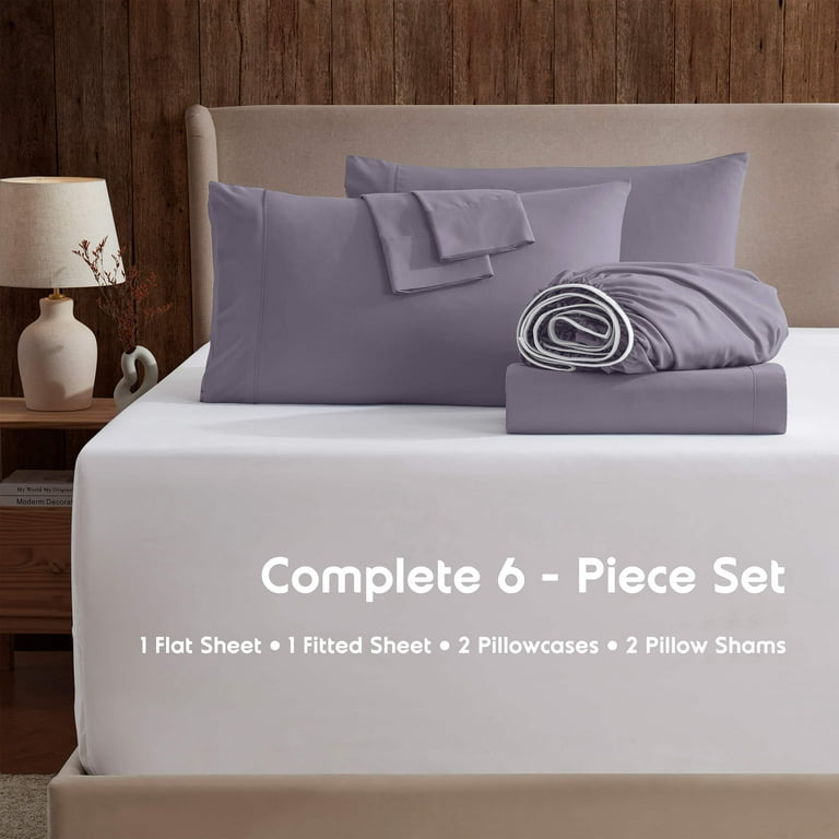 Lammaloe Extra Deep Pocket King Sheets, 6-Piece Set photo 2