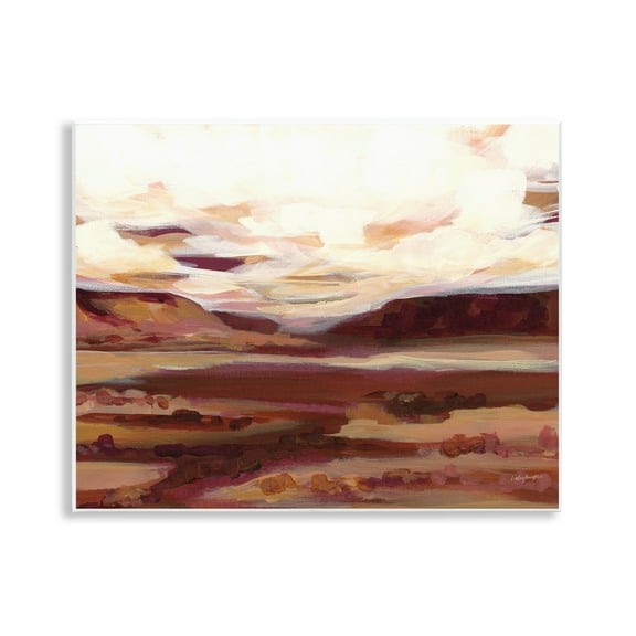 Stupell Industries Canyon Mesa Landscape Landscape Painting Unframed Art Print Wall Art, 14 x 11