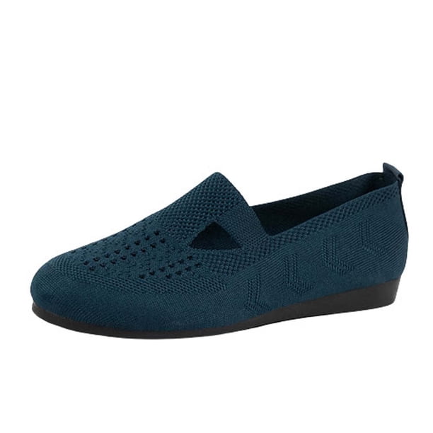 Amzcrzy Zapatos de mujer,Zapatos de mujer,Zapatillas de mujer, Zapatos planos de punta redonda de color liso para mujer, zapatillas suaves e informales Sandalias Mujer Zapatillas De Casa