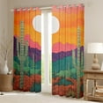 thumbnail image 2 of Castle Fairy Western Cactus Black Out Curtains,Desert Sunset Curtains Pack of 2 (42x63 Each),Exotic Style Bedroom Curtains,Luxury Teenagers Bedroom Decor, 2 of 6